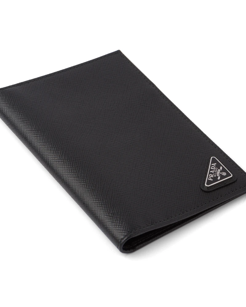 Saffiano leather passport holder