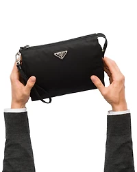 Re-Nylon and Saffiano leather necessaire