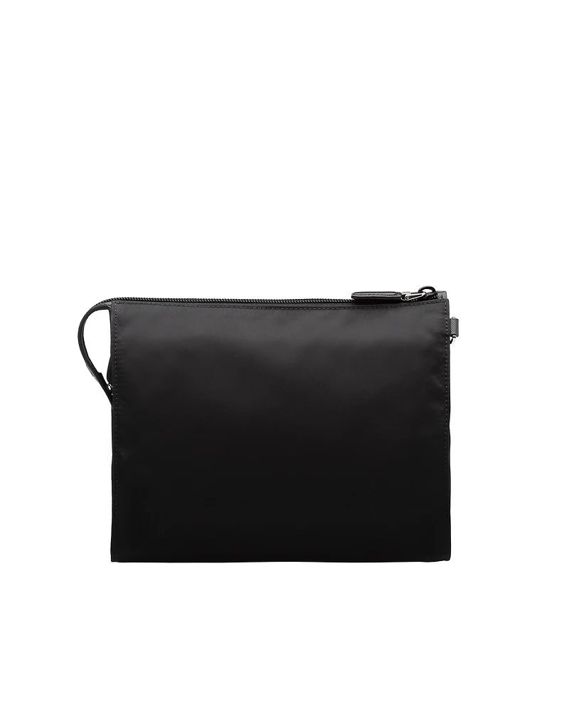 Re-Nylon and Saffiano leather necessaire