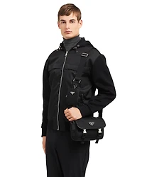 Re-Nylon and Saffiano leather shoulder bag