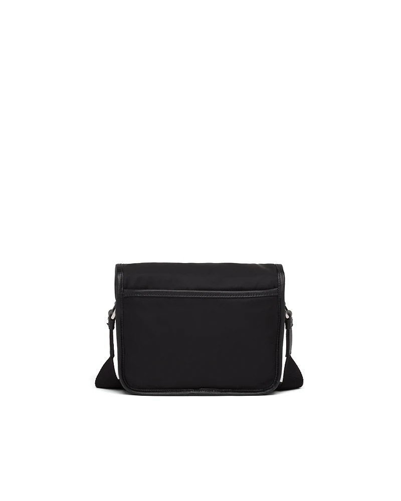 Re-Nylon and Saffiano leather shoulder bag