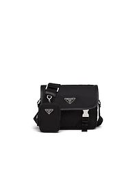 Re-Nylon and Saffiano leather shoulder bag