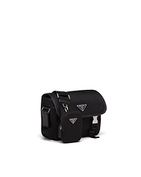 Re-Nylon and Saffiano leather shoulder bag