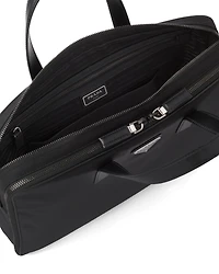 Re-Nylon and Saffiano leather briefcase