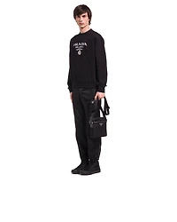 Re-Nylon and Saffiano leather shoulder bag