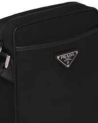 Re-Nylon and Saffiano leather shoulder bag