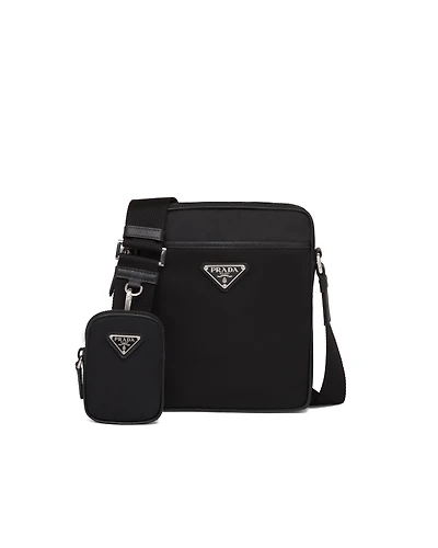 Re-Nylon and Saffiano leather shoulder bag