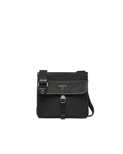 Re-Nylon and Saffiano leather shoulder bag