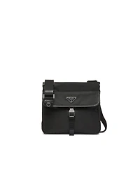 Re-Nylon and Saffiano leather shoulder bag