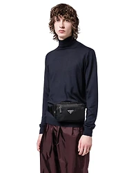 Re-Nylon and Saffiano leather belt bag