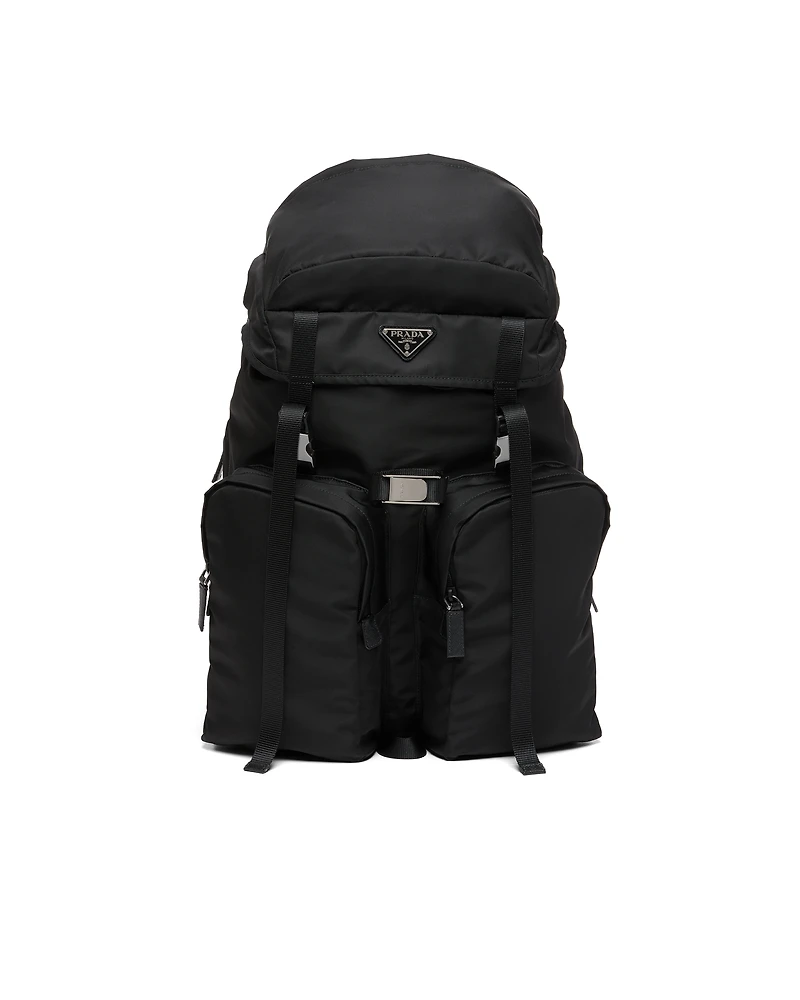 Re-Nylon and Saffiano leather backpack