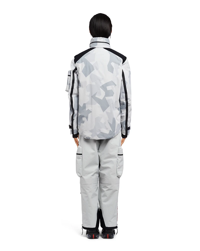 Printed technical fabric ski windbreaker