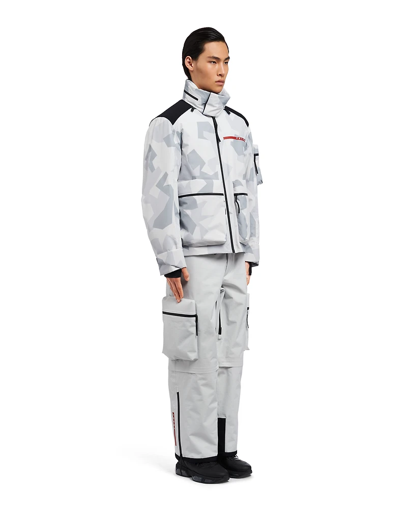 Printed technical fabric ski windbreaker