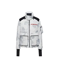 Printed technical fabric ski windbreaker