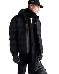 Cropped Re-Nylon down jacket