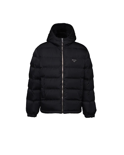 Cropped Re-Nylon down jacket
