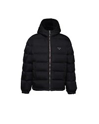 Cropped Re-Nylon down jacket