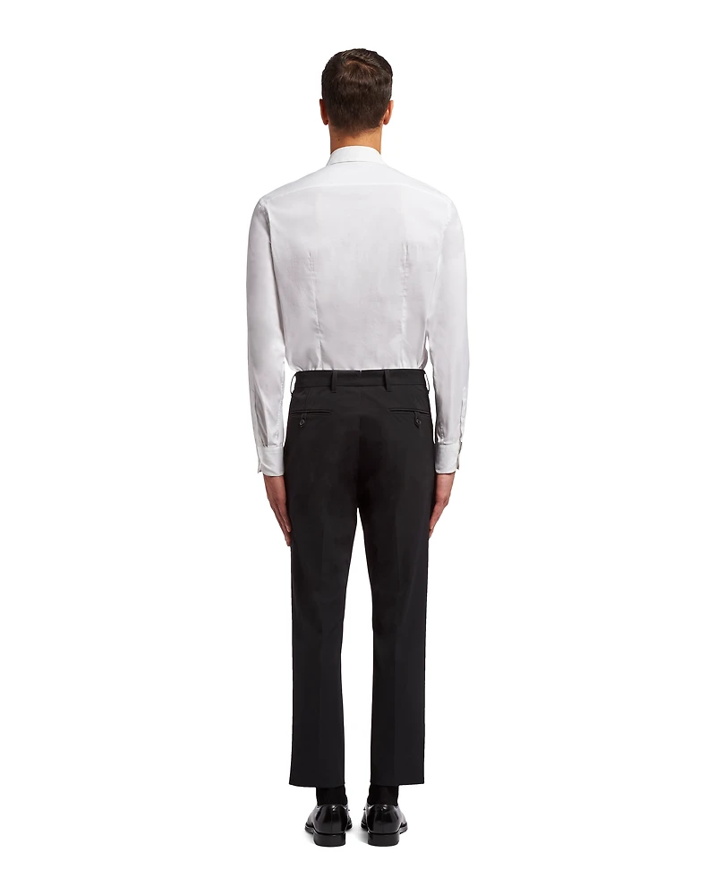 Stretch technical fabric trousers