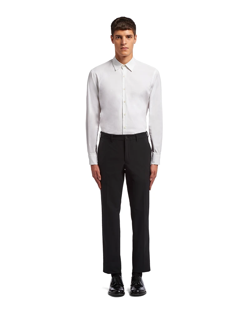 Stretch technical fabric trousers
