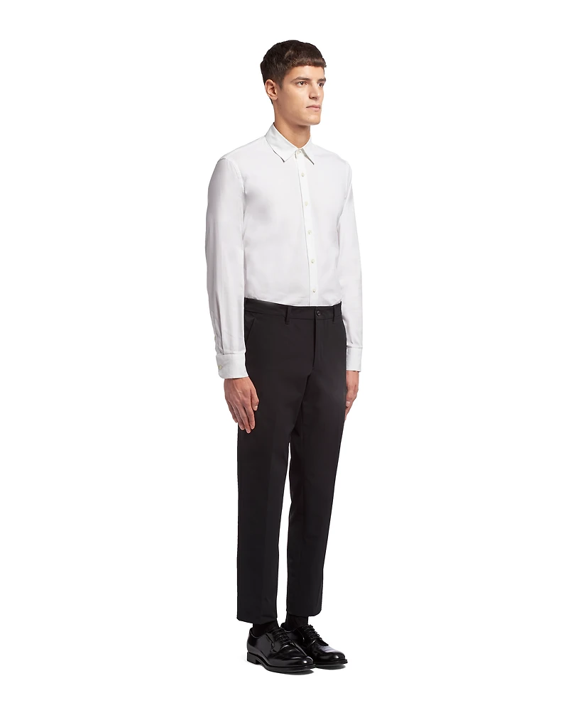 Stretch technical fabric trousers