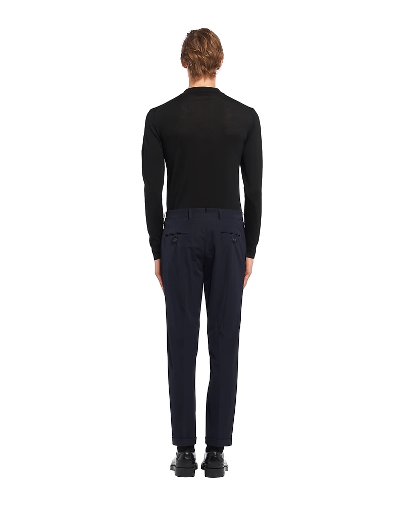 Light Stretch Techno Fabric Trousers