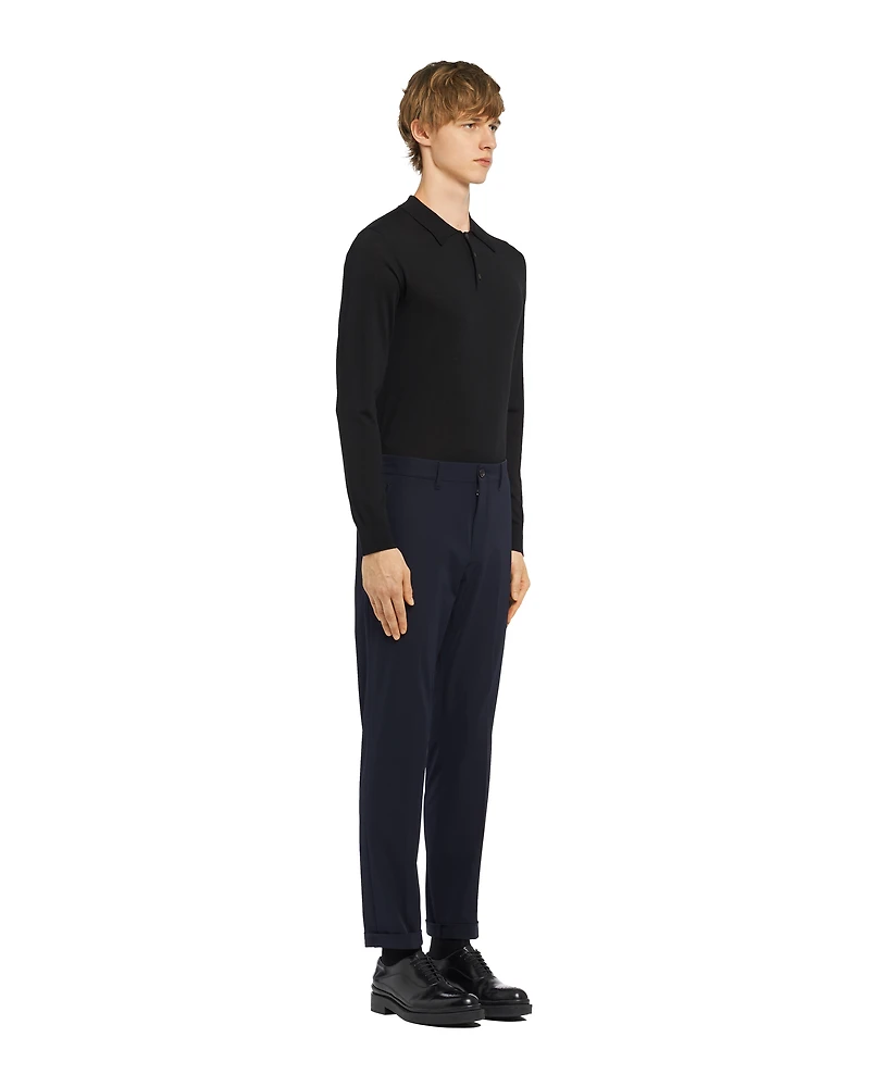 Light Stretch Techno Fabric Trousers