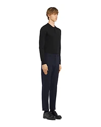 Light Stretch Techno Fabric Trousers