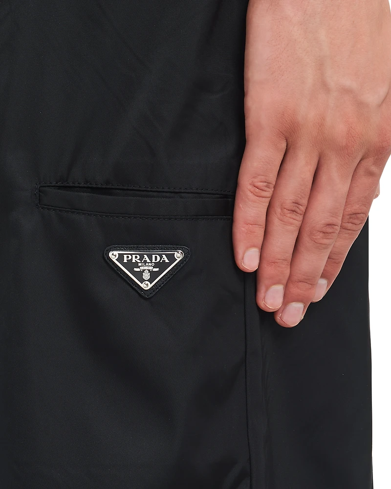 Re-Nylon gabardine Bermudas