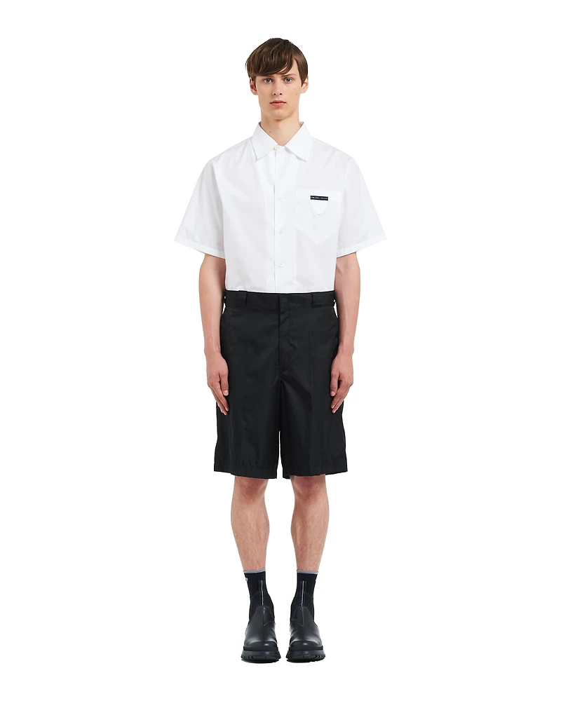 Re-Nylon gabardine Bermudas