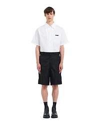 Re-Nylon gabardine Bermudas
