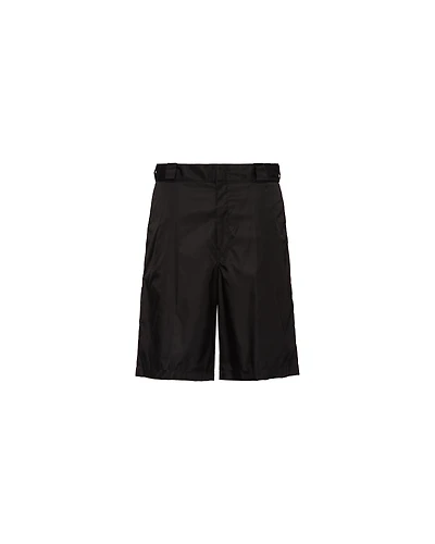 Re-Nylon gabardine Bermudas