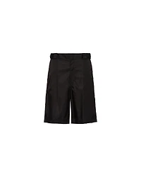 Re-Nylon gabardine Bermudas
