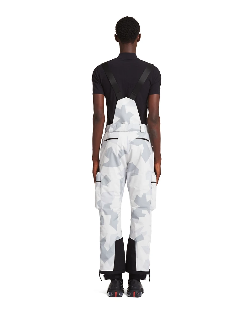 Printed technical fabric ski pants