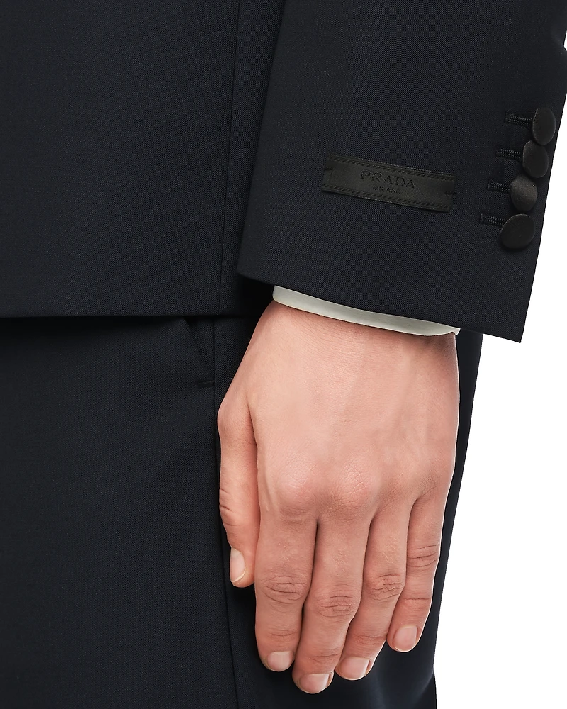 Singled-breasted two-button wool mohair tuxedo