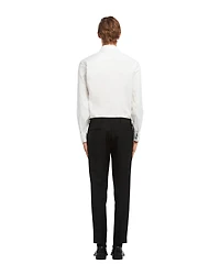 Stretch poplin tuxedo shirt