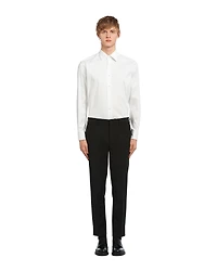 Stretch poplin tuxedo shirt