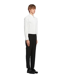 Stretch poplin tuxedo shirt