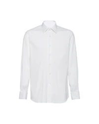 Stretch poplin tuxedo shirt