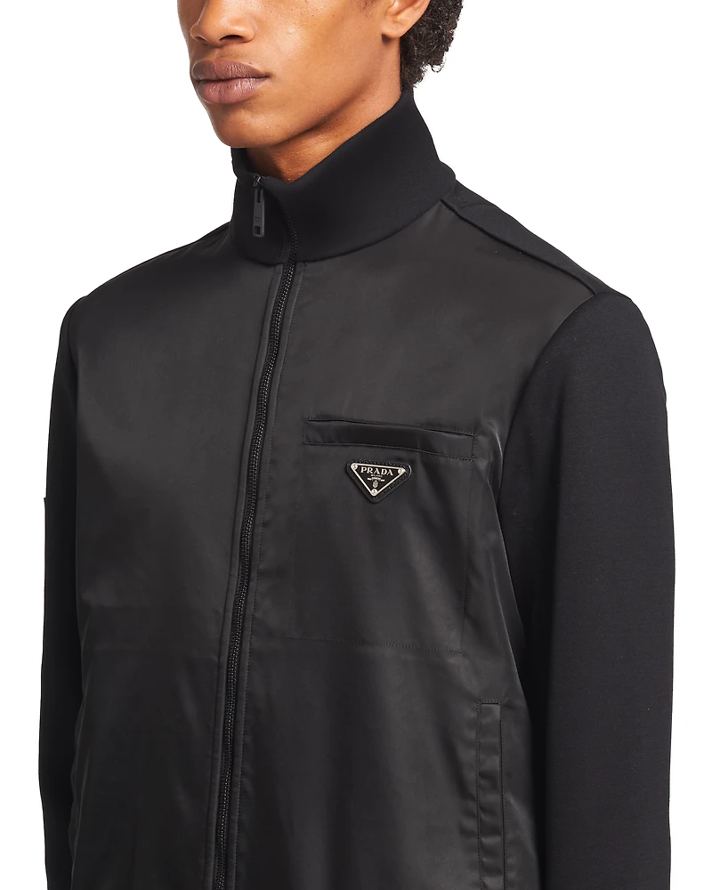 Fleece jacket with Re-Nylon details