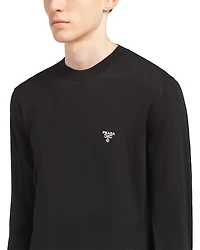 Superfine wool crew-neck sweater