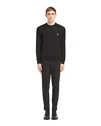 Superfine wool crew-neck sweater