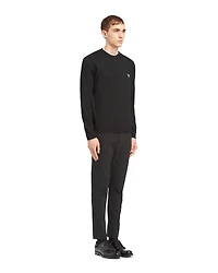 Superfine wool crew-neck sweater