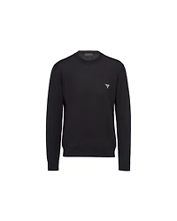 Superfine wool crew-neck sweater