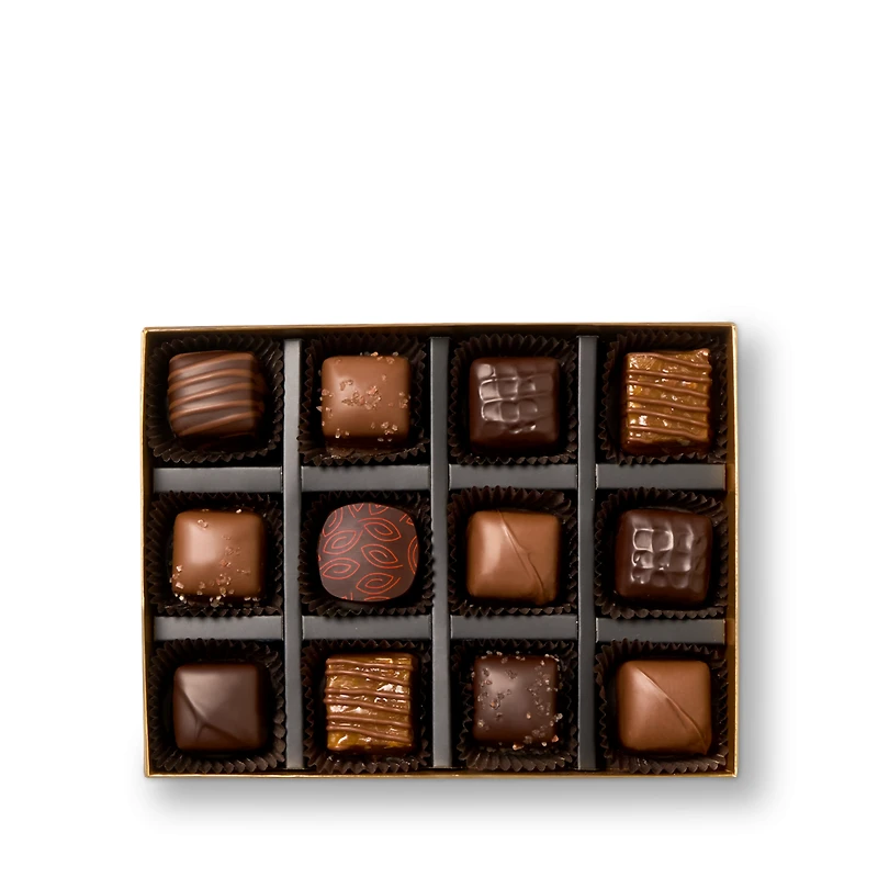 Milk & Dark Caramels, 12 pc