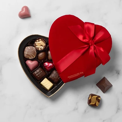 Assorted Chocolate Heart Gift Box, 12 pc