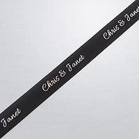 Assorted Chocolate Silver Favour, Personalized Black Ribbon