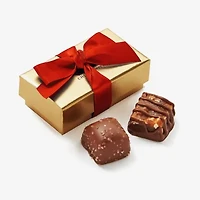 Assorted Chocolate Gold Favour, Red Ribbon