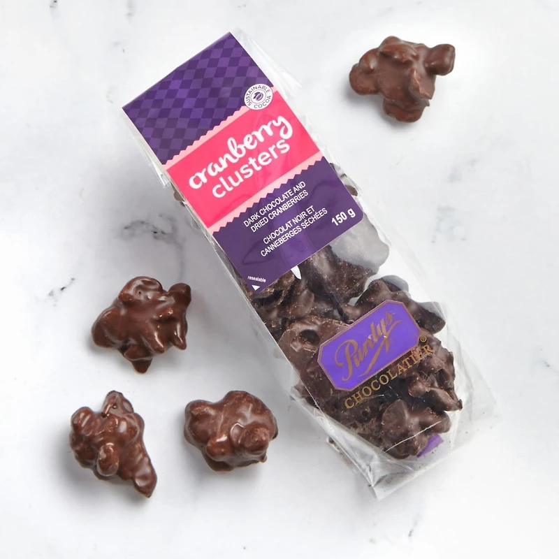 Dark Chocolate Cranberry Clusters, 150 g