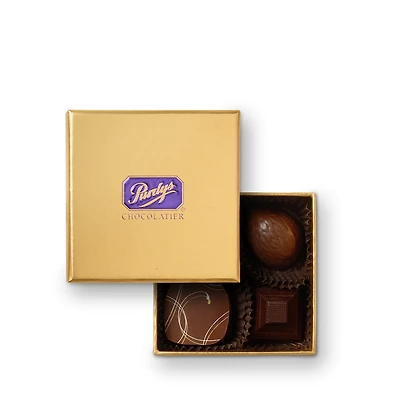 Assorted Chocolate Gold Favour, Gold Band, 4 pc