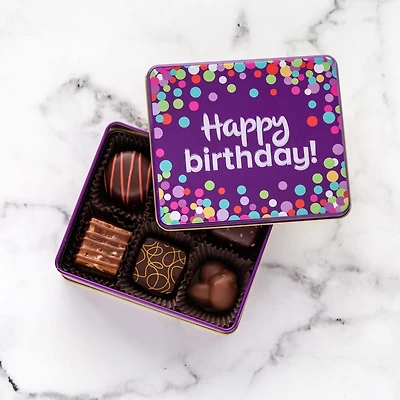 Happy Birthday Tin, 6 pc